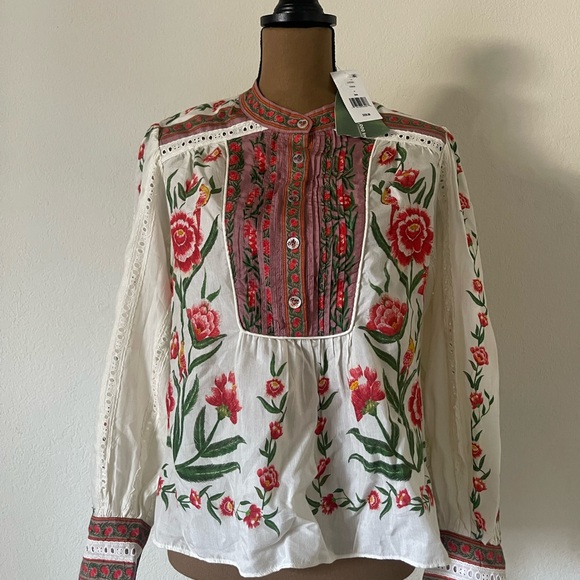 FARM Rio Off-White Ainika Delicate Blouse NWT Small - Picture 3 of 16